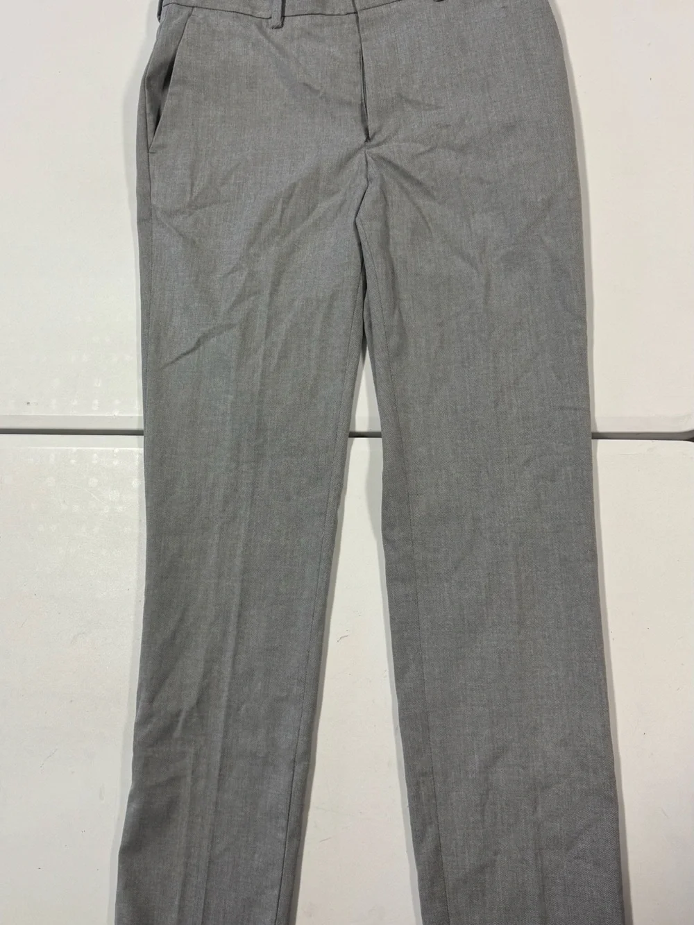 J. Crew Bowery Gray Dress Pants with Black Waistband Lining 30x32